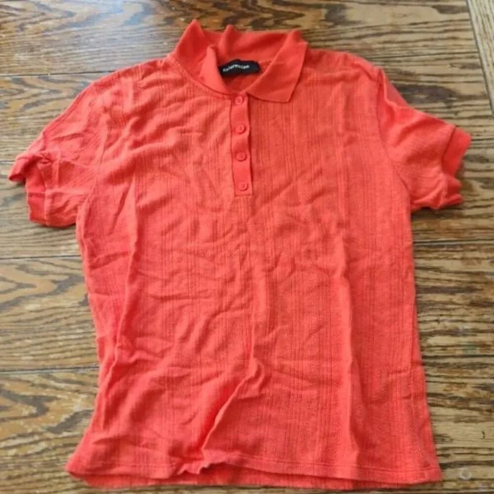 Reformation red Collared polo shirt sz Large